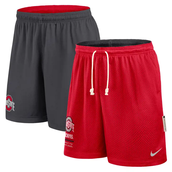 Short réversible en tricot Dri-Fit SU26 Ohio State Buckeyes rouge
