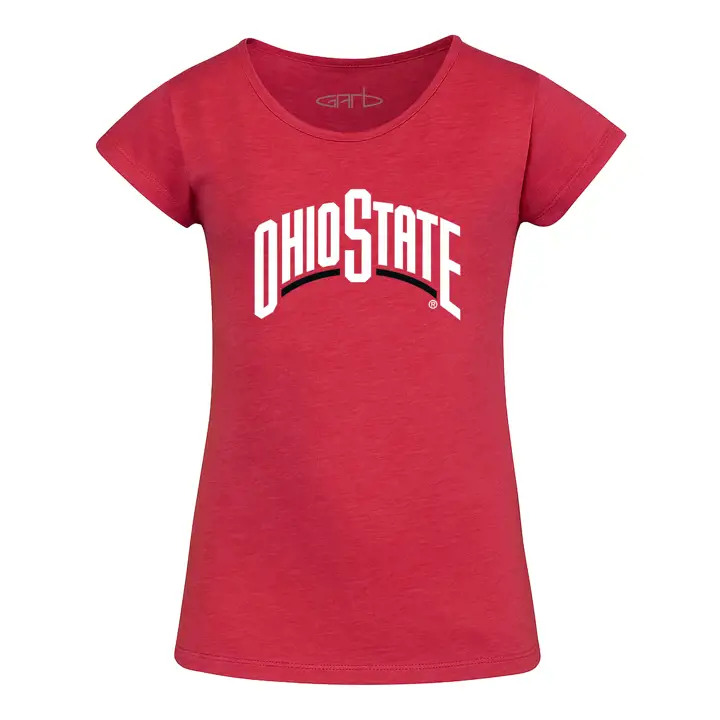 Ohio State Buckeyes T-shirt Charlotte Rouge Enfant Fille
