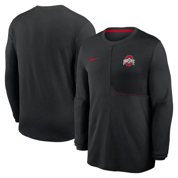 Haut d'entraîneur à manches longues anti-UV Dri-Fit SU26 des Buckeyes d'Ohio State BL