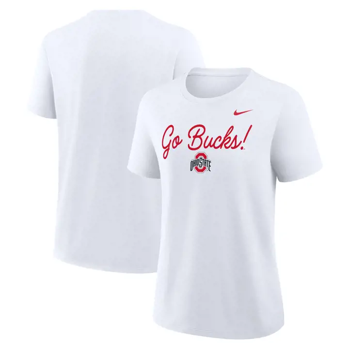 T-shirt logo Ohio State Buckeyes SU26 Script Mantra BLANC