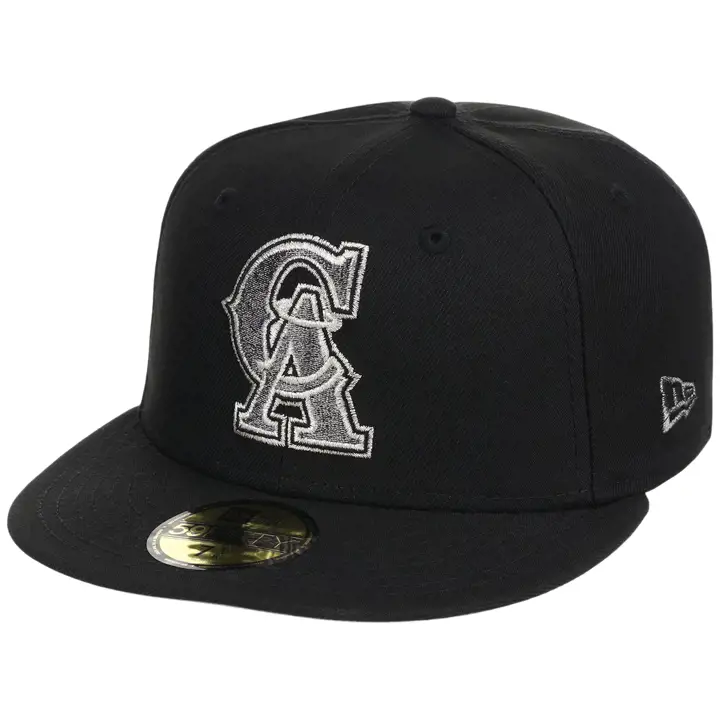 California Angels MLB LHD Core Metallics 59FIFTY BLK/BLK/GRY