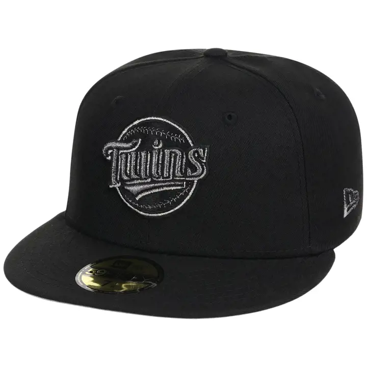 Minnesota Twins MLB LHD Core Metallics 59FIFTY BLK/BLK/GRY