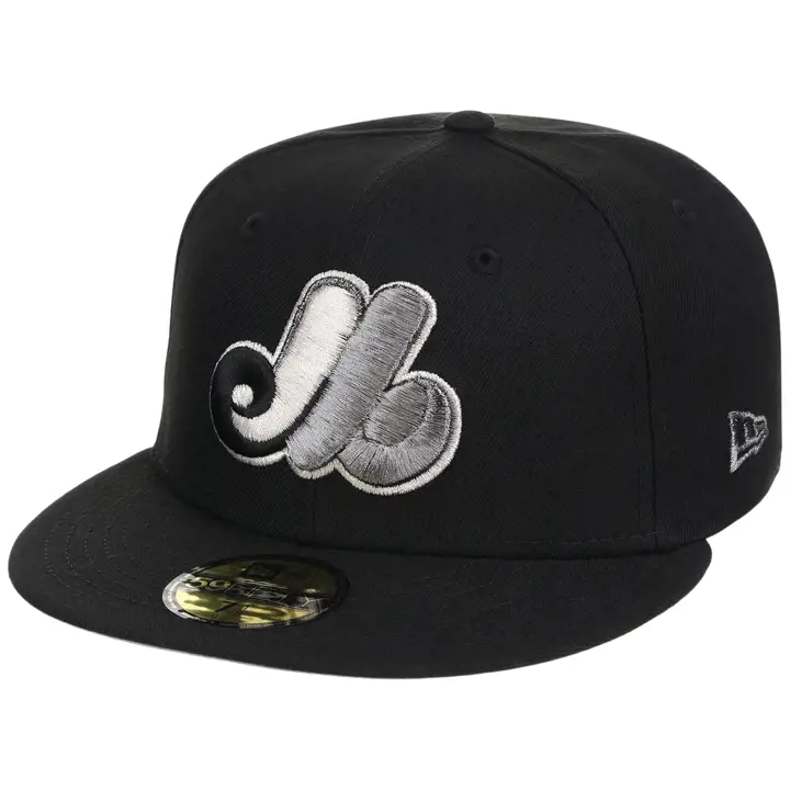 Montreal Expos MLB LHD Core Metallics 59FIFTY NOI/NOI/GRI