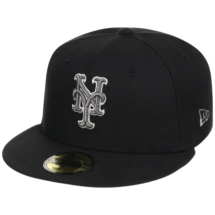 New York Mets MLB LHD Core Metallics 59FIFTY NOI/NOI/GRI