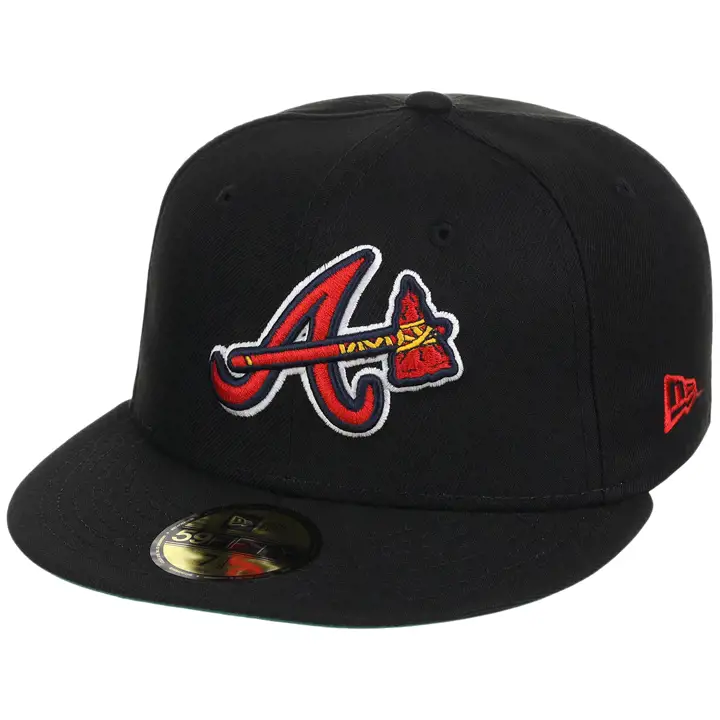 Atlanta Braves MLB LHD Core Black OTC 59FIFTY BLK/BLK/GRY
