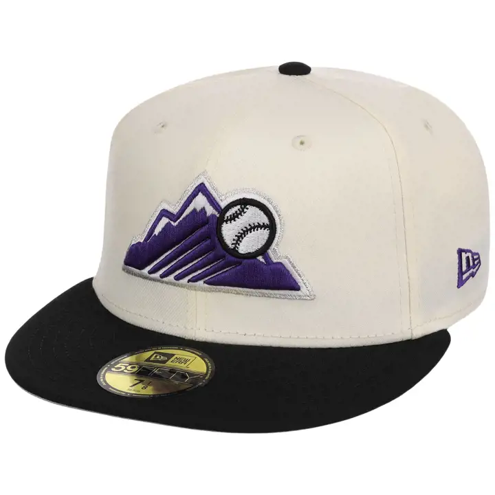 Colorado Rockies MLB GAUCHER Chrome Fond 59FIFTY CHROME/NOIR/
