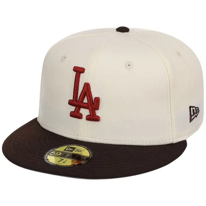Los Angeles Dodgers MLB GAUCHER Biscuit 59FIFTY CHROME/MARRON/GRIS