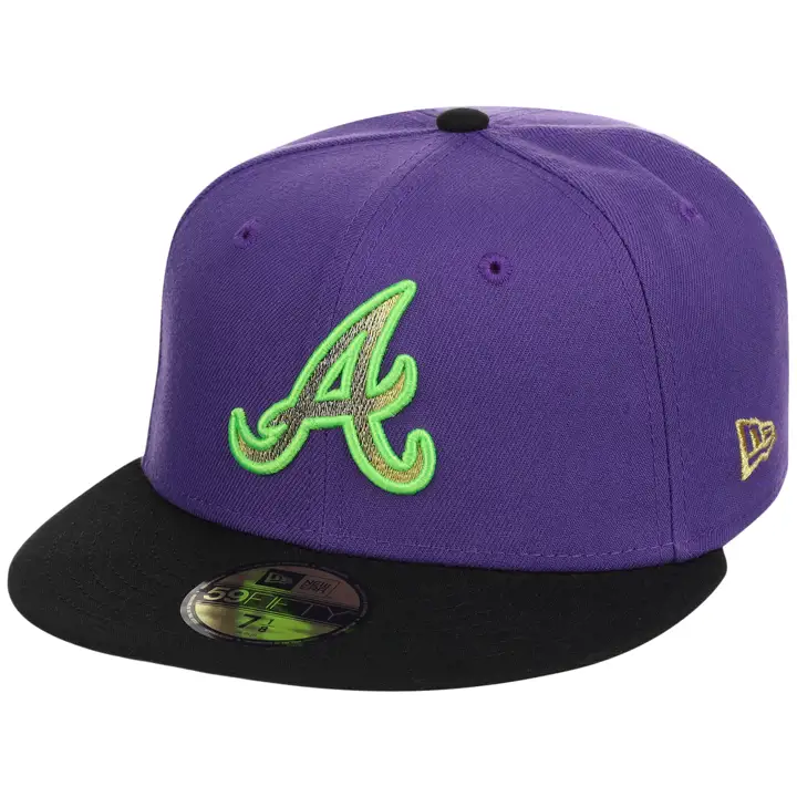 Casquette 59FIFTY MLB Atlanta Braves LHD ATLiens VIO/NOIR/GRIS