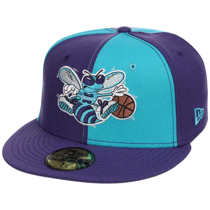 Charlotte Hornets NBA LHD Pinwheel 59FIFTY TURQUOISE/VIOLET/GRIS