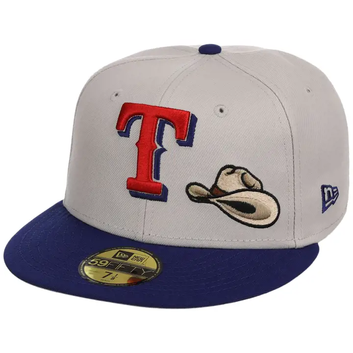 Texas Rangers MLB Dallas Local Cowboy 59FIFTY STONE/RBL/GRY