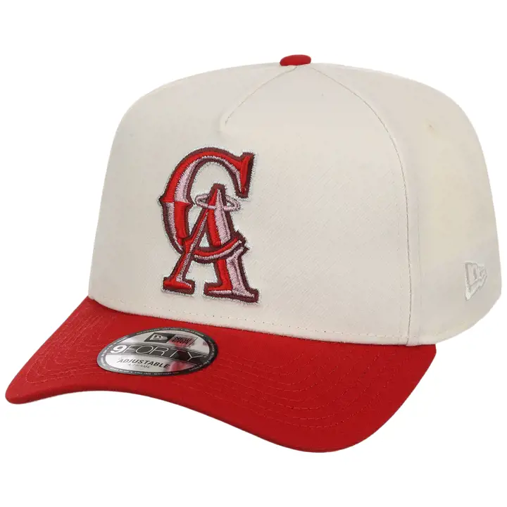 Anaheim Angels MLB Cœur biseauté 9FORTY AF CHROME/ROUGE/ROSE
