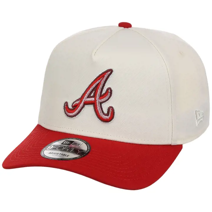 Atlanta Braves MLB Cœur Biseauté 9FORTY AF CHROME/ROUGE/ROSE