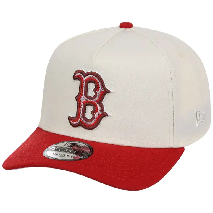 Boston Red Sox MLB Casquette Coeur Biseauté 9FORTY AF CHROME/ROUGE/ROSE