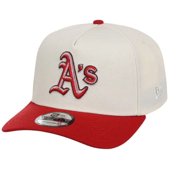 Oakland Athletics MLB Cœur Biseauté 9FORTY AF CHROME/ROUGE/ROSE