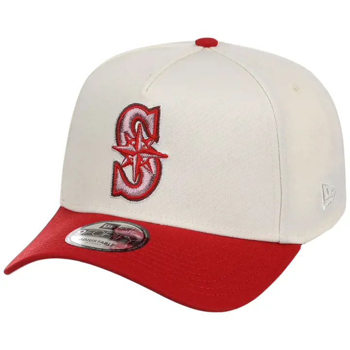 Seattle Mariners MLB Cœur Biseauté 9FORTY AF CHROME/ROUGE/ROSE