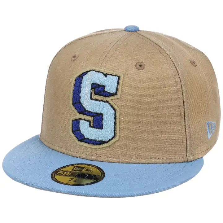SPELMAN JAGUARS LHD HBCU Toile 59FIFTY TAN/BLEU/GRIS