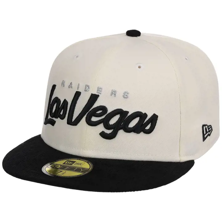 Las Vegas Raiders NFL LV Rétro Script Local 59FIFTY CHROME/B
