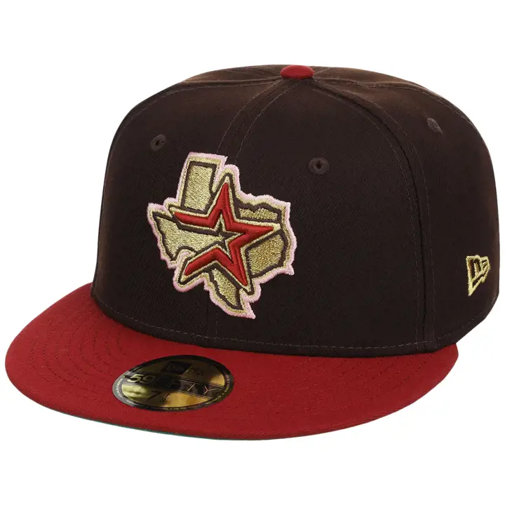 Casquette 59FIFTY Saint-Valentin LHD des Houston Astros – Marron/Rouge/Vert Foncé