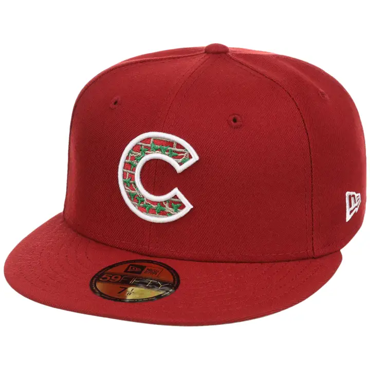 Chicago Cubs MLB CHI Casquette ajustée 59FIFTY en lierre rouge/rouge/gris