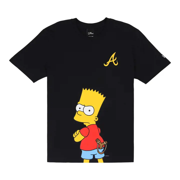 T-shirt Atlanta Braves MLB NE x Simpsons Bart Peaches BLEU MARINE