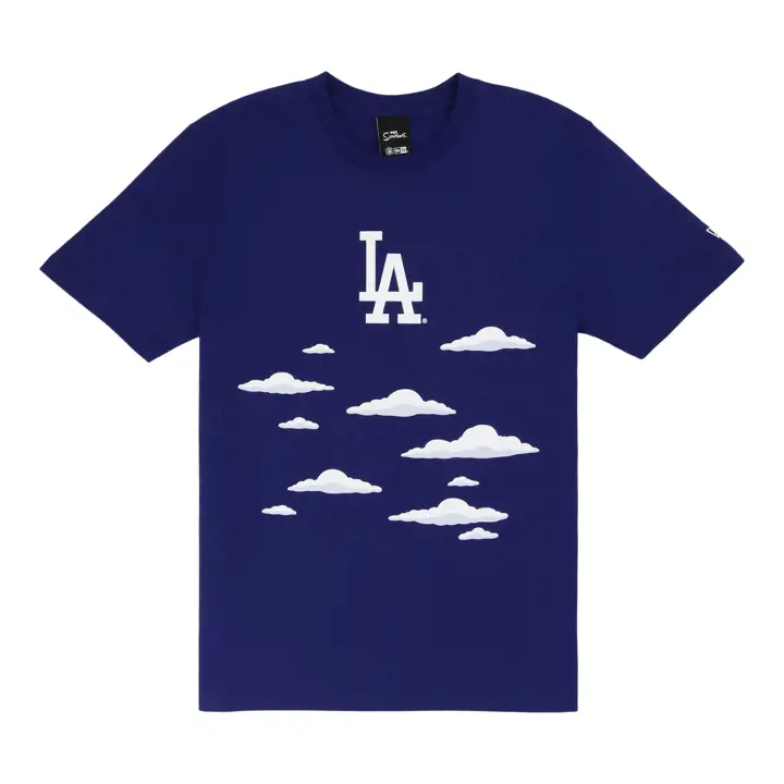 T-shirt Los Angeles Dodgers MLB NE x Simpsons Clouds BLEU
