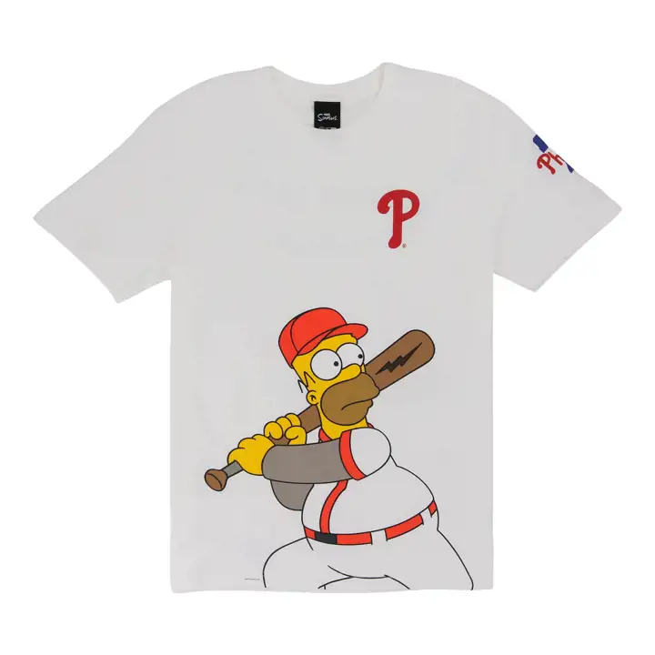T-shirt Homer Wonderbat Simpsons x MLB Phillies de Philadelphie