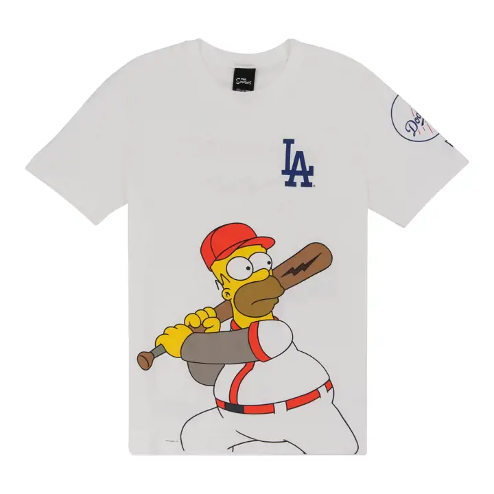 Los Angeles Dodgers MLB NE x Simpsons Homer Wonderbat T-shirt H