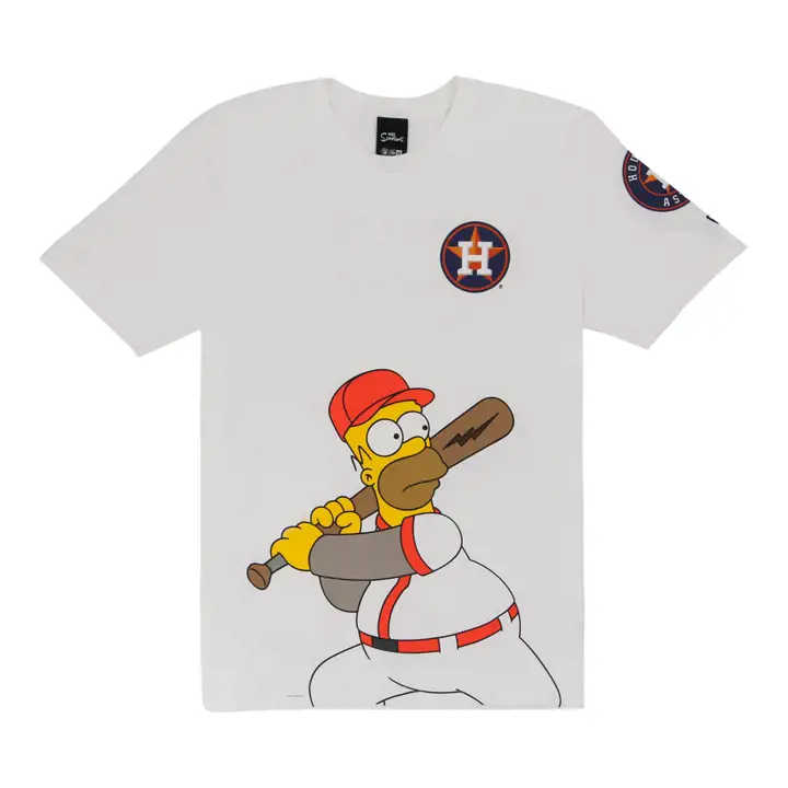 T-shirt Houston Astros MLB NE x Simpsons Homer Wonderbat BLC
