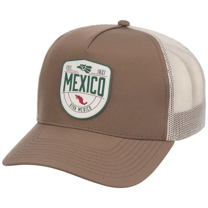 Casquette Trucker en Silicone A-Frame Mexico Marron