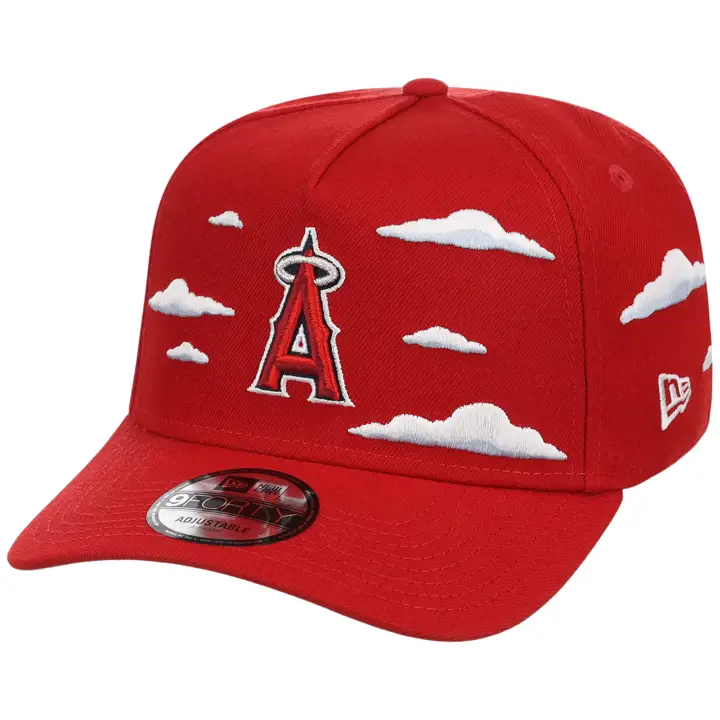 Casquette 9FORTY AF Anaheim Angels MLB The Simpsons Nuages ROUGE/ROUGE/GRIS