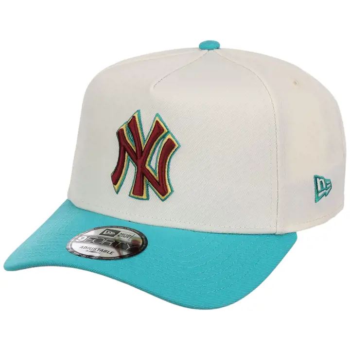 Casquette 9FORTY AF MLB New York Yankees Simpsons Krusty Blanc/Bleu sarcelle/Gris