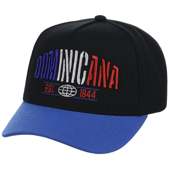 République Dominicaine Fierté Nationale Casquette Enfant Métallisée A-Frame Noir/Rouge