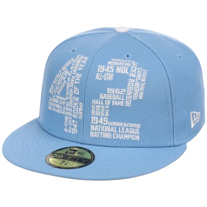 Brooklyn Dodgers MLB GAUCHE Jackie Stats 59FIFTY BLE/BLE/GRI