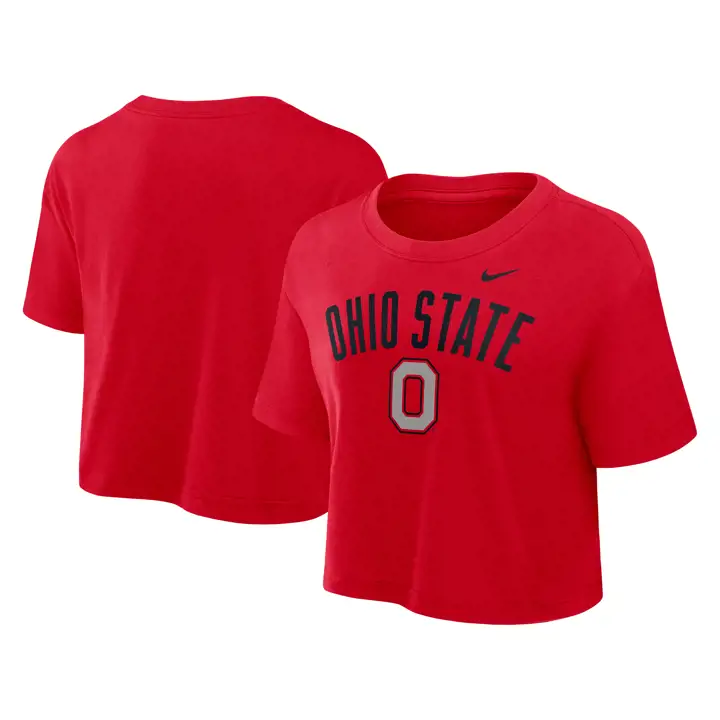 T-shirt ample mi-long Ohio State Buckeyes F26 rouge