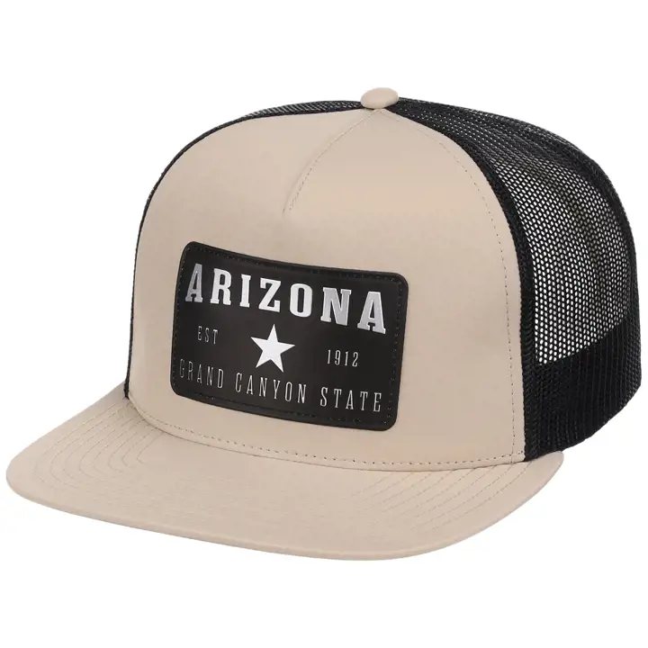 Casquette de routier TAN Arizona Reflective 5 panneaux à visière plate