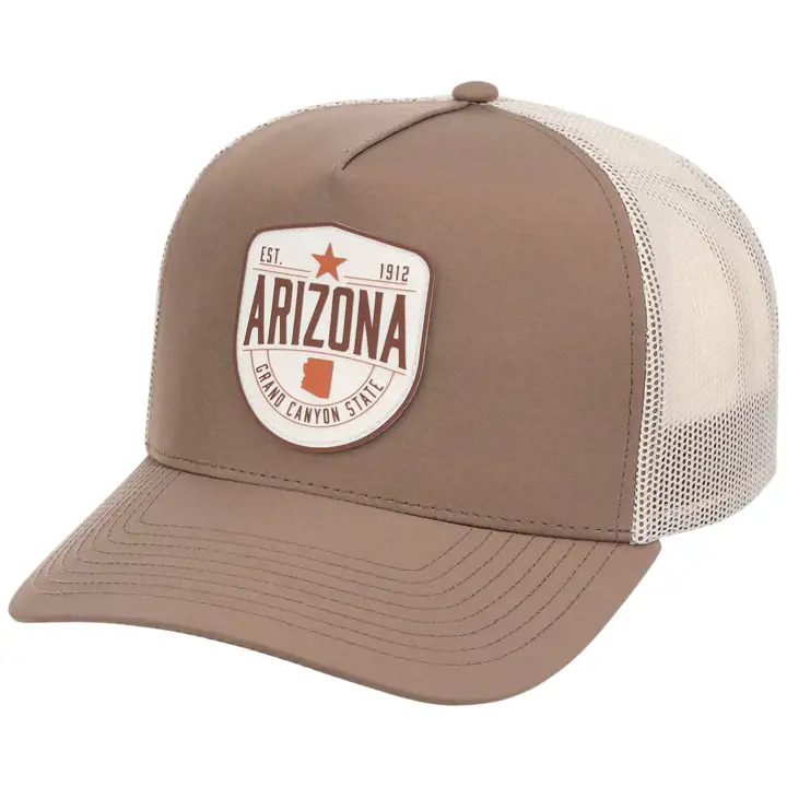 Casquette filet avec écusson Arizona A marron