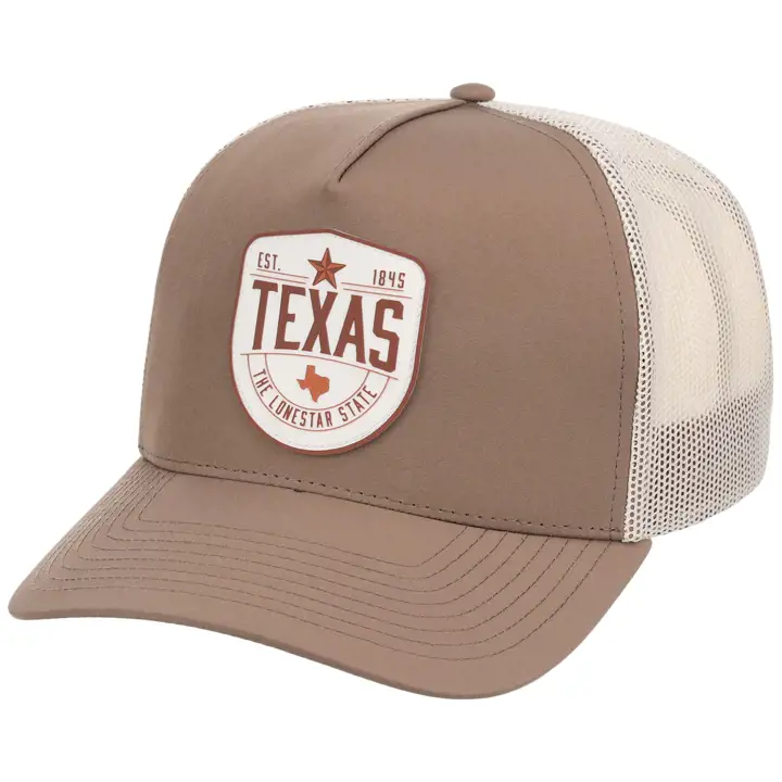 TEXAS Casquette de camionneur en silicone A-Frame MARRON
