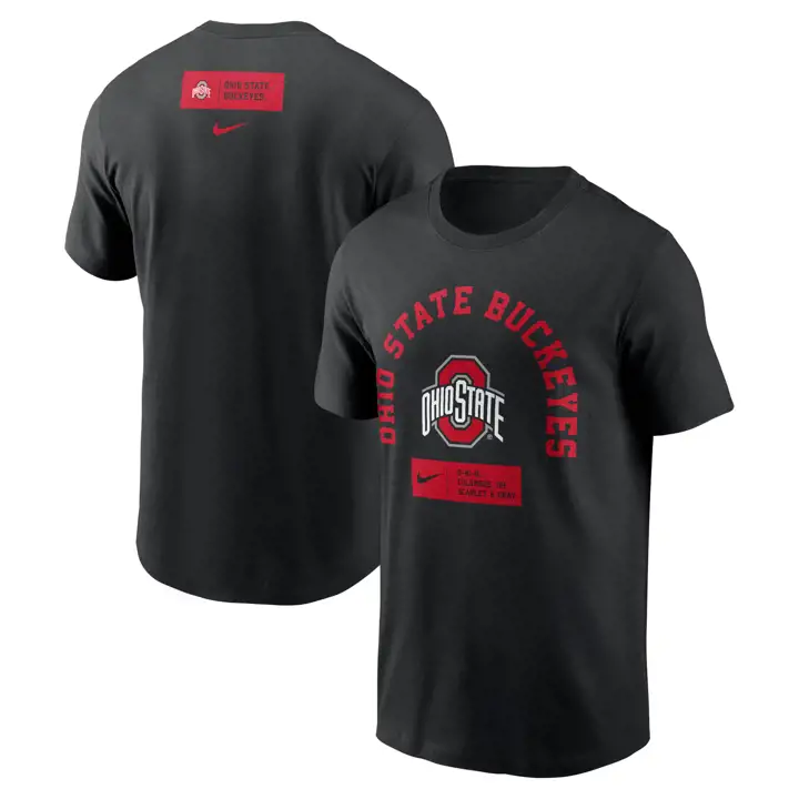 T-shirt en coton noir Ohio State Buckeyes FA26