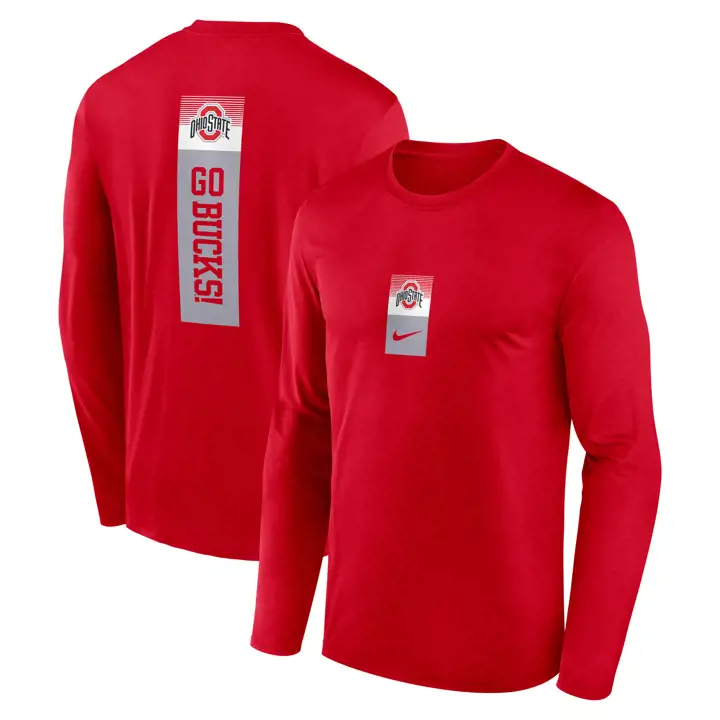 T-shirt à manches longues Ohio State Buckeyes FA26 Legend rouge