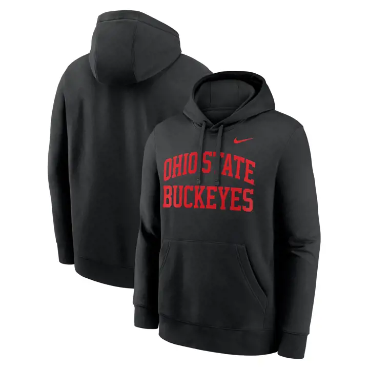 Sweat à capuche Ohio State Buckeyes FA26 Club Fleece Arched noir