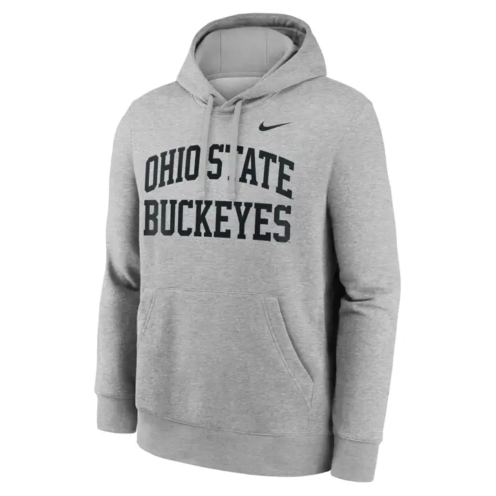 H-Gray - Sweat à capuche Ohio State Buckeyes FA26 Club Fleece Arched