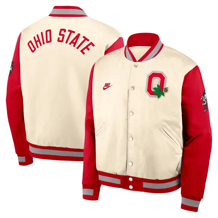 Veste aviateur Ohio State Buckeyes FA26 Legacy – Naturel