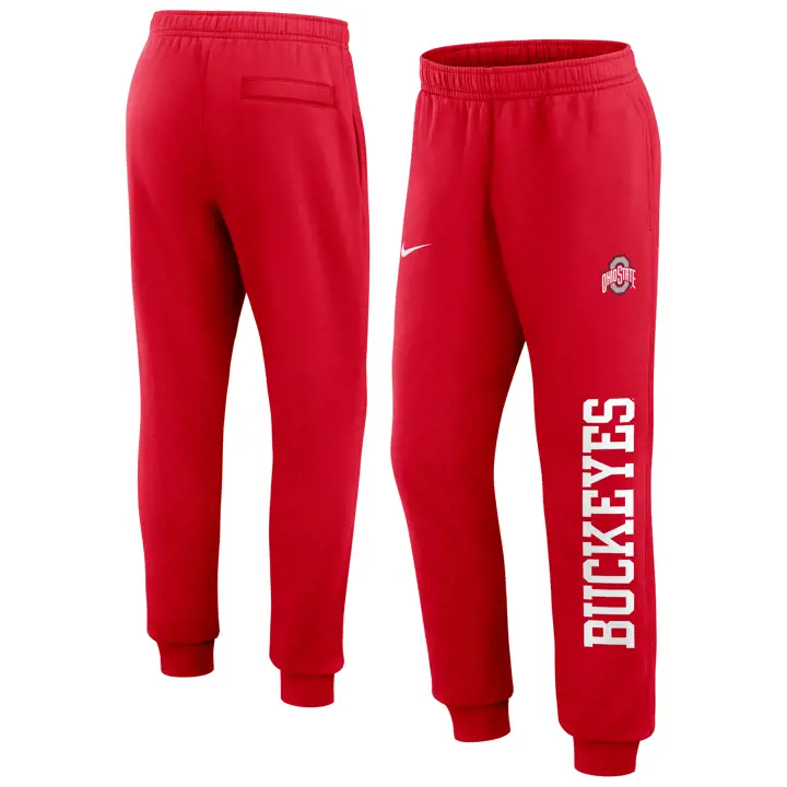 Jogger polaire Ohio State Buckeyes FA26 Club rouge