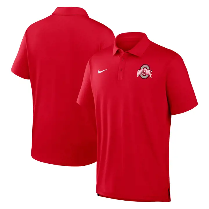Polo Ohio State Buckeyes FA26 Dri Fit Tour rouge