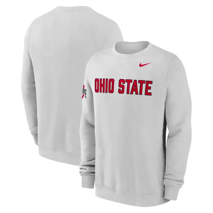 Chandail molletonné ras du cou Ohio State Buckeyes FA26 Sideline Club gry