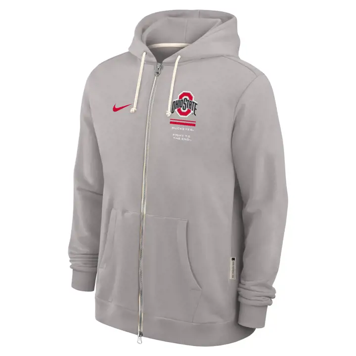 Ohio State Buckeyes FA26 Sweat-shirt à capuche FZ Sideline gris