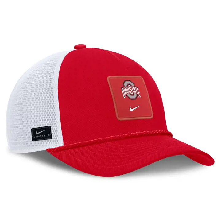Casquette camionneur Ohio State Buckeyes NCAA 26 NK en silicone rouge