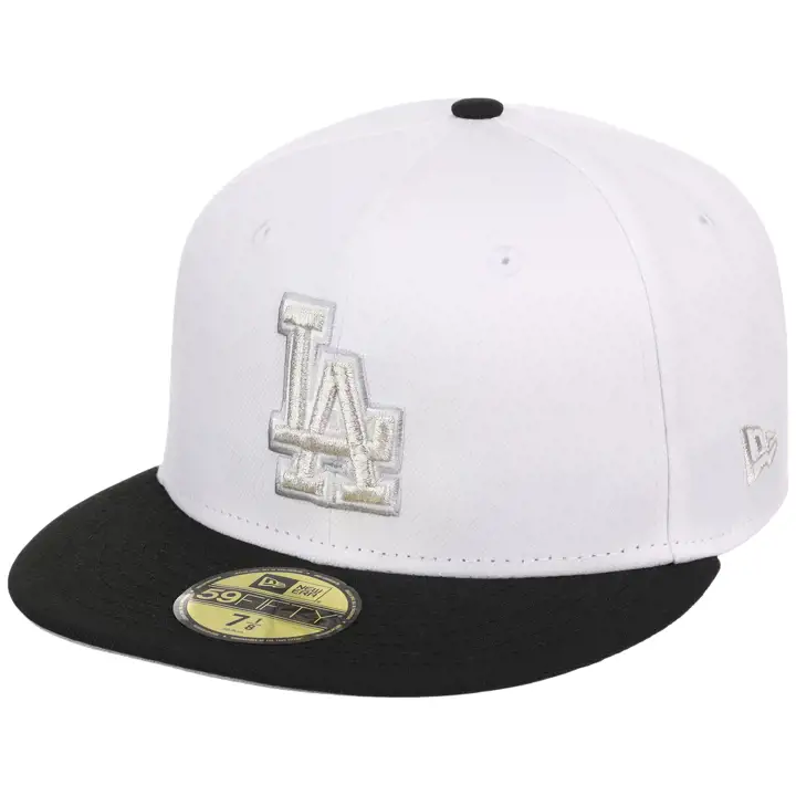 Los Angeles Dodgers MLB GAUCHER WS25 Platine Liquide 59FIFTY BLANC