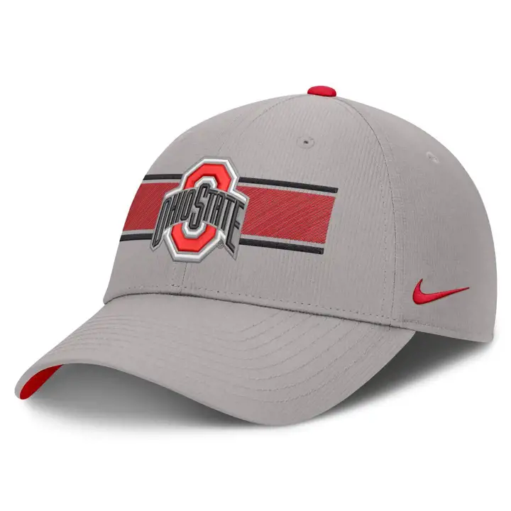 Ohio State Buckeyes NCAA 26 NK Poly Bar Design Adj GRY/RED