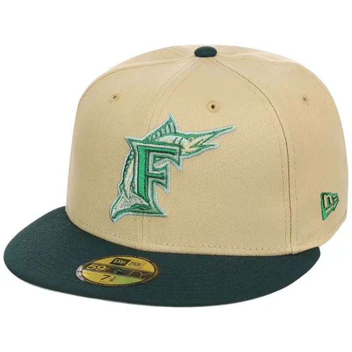 Casquette 59FIFTY MLB Florida Marlins LHD Bank Roll GL/DKGRN/LGRN